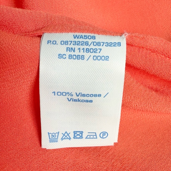 NWOT Boden Coral Pleated Sleeveless Blouse with Bow - Picture 7 of 8